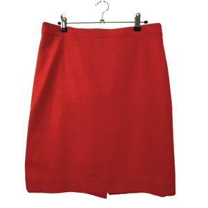 J. CREW Skirt Wool Blend The Pencil Skirt Orange Size 8